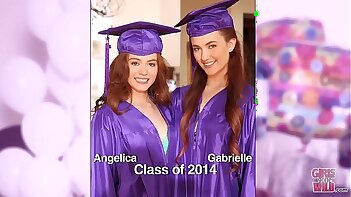 GIRLS GONE WILD - Surprise graduation party for teens ends with lesbian sex